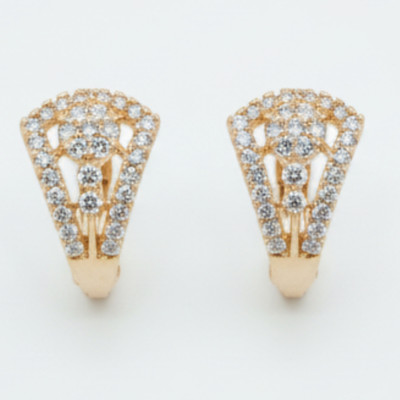 forevershine Rose Gold Plated Butterfly CZ Stud Earrings for Women & Girls Cubic Zirconia Alloy Earring Set