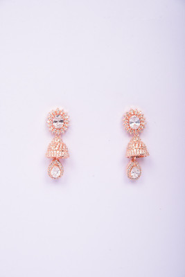 Namokriti Jhumka Earring Cubic Zirconia, Ruby Alloy Jhumki Earring, Earring Set