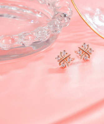 MYKI Pretty Stud Earring For Women & Girls Cubic Zirconia Stainless Steel Stud Earring