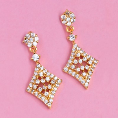 Estele Cubic Zirconia Brass Drops & Danglers