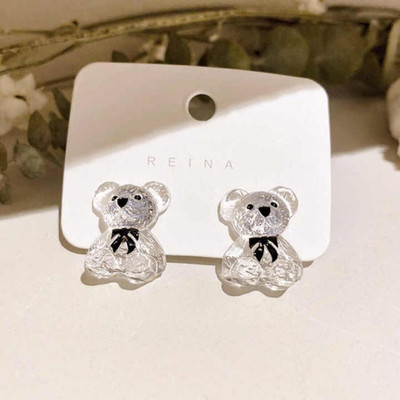 ADORNITY Cute Teaddy Glossy Earrings For Women Girls Jewellery For Her Alloy Drops & Danglers
