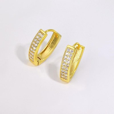 MYKI Ravishing Diamond Earrings For Women & Girls Cubic Zirconia Stainless Steel Hoop Earring