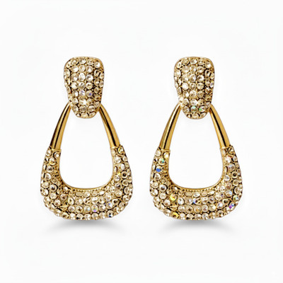 thefiorejewels Luxury Crystal Studded Drop Earrings – Stylish Fashion Jewelry for Women Crystal Alloy, Stone Drops & Danglers