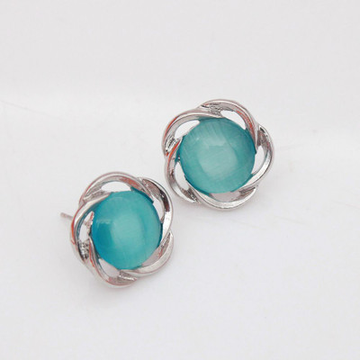 alya jewels Aqua Korean Alloy Stud Earring
