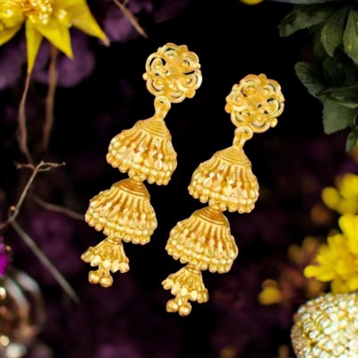 MA FASHION Jhumka Alloy, Brass Jhumki Earring, Drops & Danglers