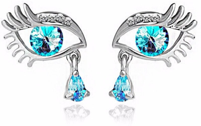 University Trendz rhodium plated austrian crystal Alloy Stud Earring