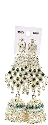 REQUANCE Peacock Elegance Jhumka Metal Jhumki Earring, Drops & Danglers