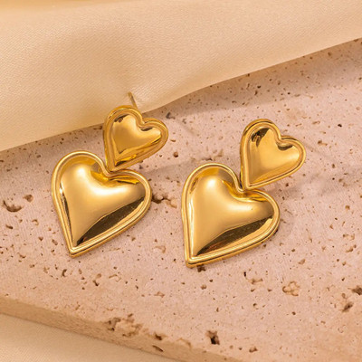 MEENAZ Heart Earrings for women korean stylish Studs golden ear rings Anti Tarnish Alloy, Metal, Stainless Steel Earring Set, Stud Earring, Stud Earring, Hoop Earring, Drops & Danglers