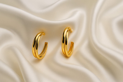 SASTA COSMETICS Expensive Jewellery Collection A222-015-Premium Earrings (Feel Like Gold) Alloy Hoop Earring