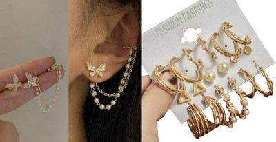 Celestria Korean Butterfly Stud Earrings suitable for women Alloy Stud Earring, Hoop Earring, Stud Earring