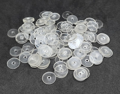 PMW Earring Button Support Plastic - Earring Buttons for Studs - Pack of 100 Plastic Earring Set