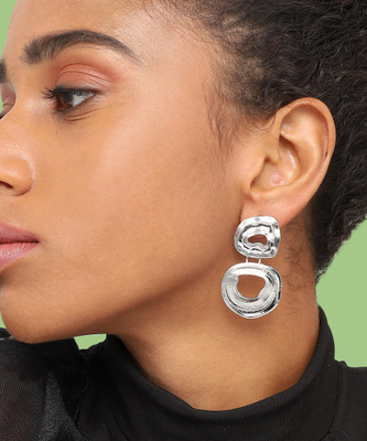 SOHI Silver Plated Party Designer Drop Earring For Women Alloy Drops & Danglers