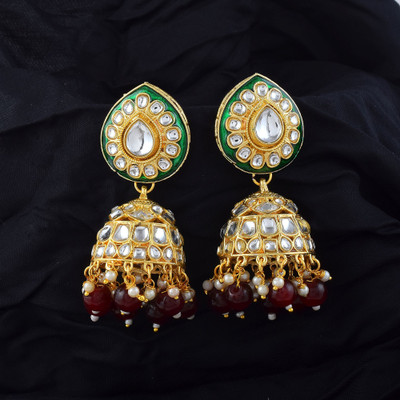 Aoora FNKDE104MRN Alloy Jhumki Earring