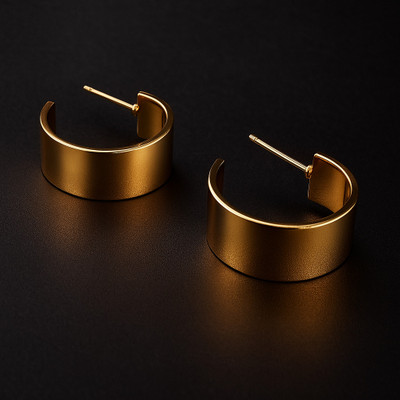 SASTA COSMETICS Daily Use Jewellery Collection-A222-005 - Premium Earrings ( Feel Like Gold ) Alloy Hoop Earring