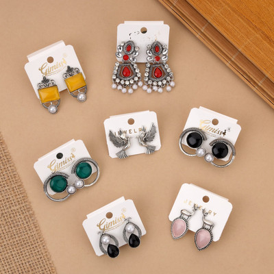 Janki Creation Korean Beautiful Unique Design Festive Occasions Onyx Alloy Chandbali Earring, Drops & Danglers, Jhumki Earring, Stud Earring