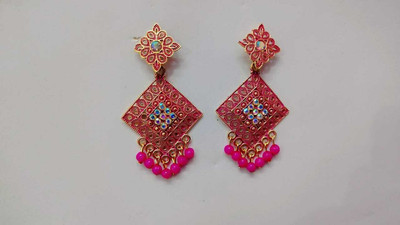 Samrudhi Traditonal Ethnic Koren classic Gold Platted Big Oxxidize For Girl and Women Alloy Chandbali Earring, Earring Set, Hoop Earring, Jhumki Earring, Stud Earring, Tunnel Earring