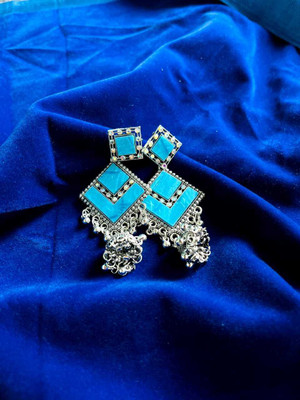 Hengarr Traders K3_Aqua-6 Cubic Zirconia Alloy Earring Set