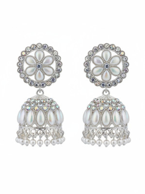 Moonkraft 11white25 Metal Drops & Danglers, Jhumki Earring