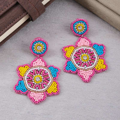 University Trendz Handmade Multicolor Beaded Drop Earrings For Women/Girl's Beads Alloy Drops & Danglers