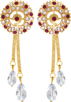 VIGHNAHARTA Removable Studs 1 pair Stud 2 chain drop earring for women and Girls Cubic Zirconia, Beads Alloy Drops & Danglers, Stud Earring