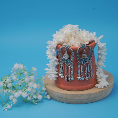 RatnaRaga Star & Floral Chain Fringe Dangle Earrings for Women and Girls Alloy, Plastic Drops & Danglers, Tassel Earring, Hoop Earring