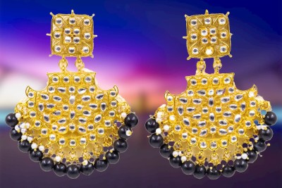 polluxcraft Samridhi Earrings For Women /Black Alloy Beads Earring Pearl Alloy Drops & Danglers