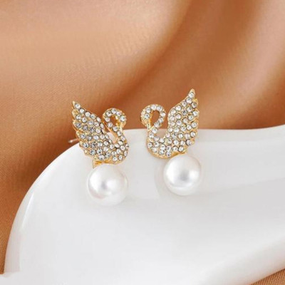 LBTK Beauti ful Peacock Designer Drops Earring with Cubic Zirconia Stones Earrings Cubic Zirconia Alloy Drops & Danglers