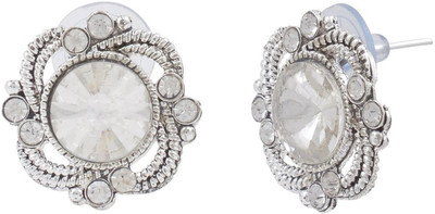 memoir Imperial Victorian Inspired Cubic Zirconia Brass Stud Earring