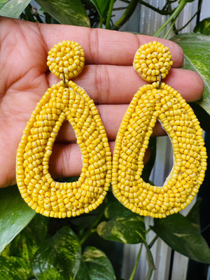 HOPSS Handmade Beaded Drop & Dangler Beads Fabric Drops & Danglers