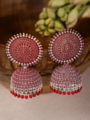 Shining Diva Latest Stylish Traditional Antique Jhumki Earrings Beads Alloy Jhumki Earring