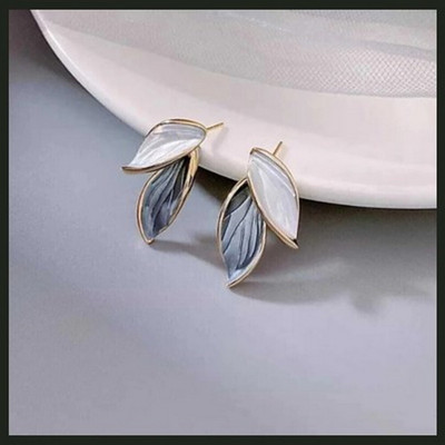 Solis Sarah KOREAN EARRING|WOMEN EARRING|Double Leaf Stud Earrings| SOLIS SARAH Stainless Steel, Alloy Stud Earring, Earring Set