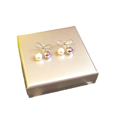 Freebies Chic Bow Design Earrings | Daily Office & Casual Look Metal Drops & Danglers