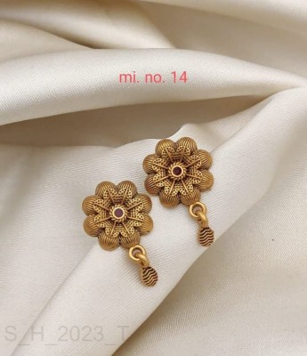 MegaValue Matte gold plated Earring Brass Stud Earring