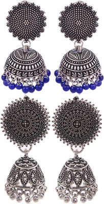 Haniya Oxidized Silver plated handmade Jhumka Jhumki Earrings German Silver, German Silver Jhumki Earring