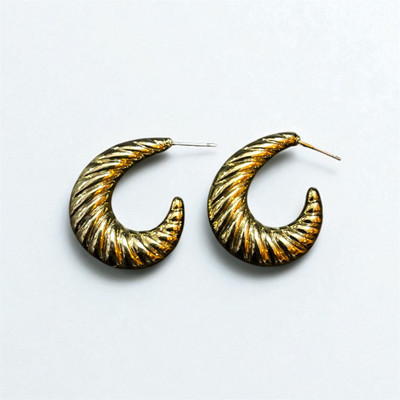 earing GOLD STUD EARRING Alloy Hoop Earring