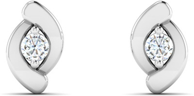 LORDS JEWELS 925 Silver Curve Floret Earrings for Women Cubic Zirconia Sterling Silver Stud Earring