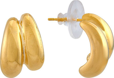 Kushal's Fashion Jewellery Gold Gold-Plated Party Zircon Trendy Stud Earrings Zircon Copper Stud Earring