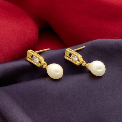 Sri Jagdamba Pearls Vitya Pearl Earrings Pearl Alloy Drops & Danglers