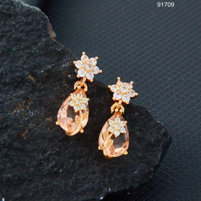 topshop TS 169 Cubic Zirconia, Diamond Brass Stud Earring