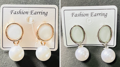 Noorie Pearl Earrings for Women Pearl Alloy Drops & Danglers, Hoop Earring, Huggie Earring, Jhumki Earring, Stud Earring