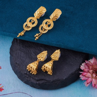 Krishnaa Jewels Krishnaa Combo Of 2 Earrings For Girls And Womens Alloy Drops & Danglers