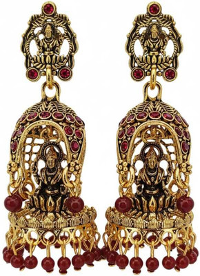 RFashionPriya luxurious girl gold plated Traditional earrings Pearl Alloy Jhumki Earring