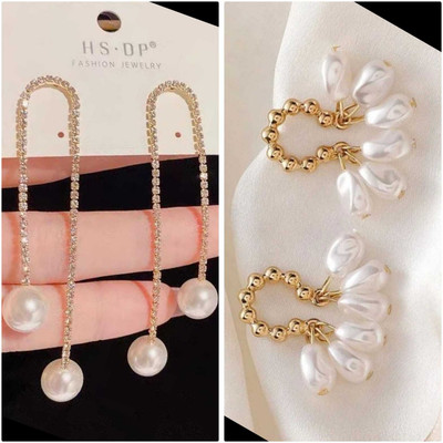 Zestapvt Fashionble new style combo earrings for women & girls Alloy Drops & Danglers