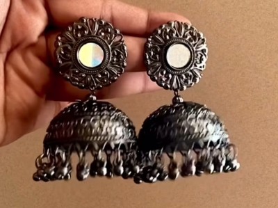 Luckshay creations Oxidised Black Padmavat Jhumka earrings Alloy Jhumki Earring