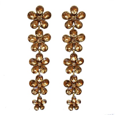 Lucky Jewellery Lucky Jewellery Trendy LCT Color Antique Plating Earring For Girls & Women Cubic Zirconia Alloy Drops & Danglers