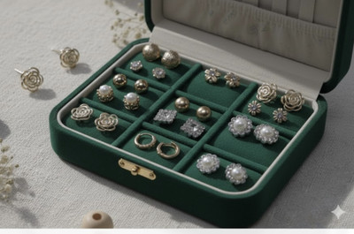 CARRYMUSE FDST 00120 Zircon Gold Stud Earring