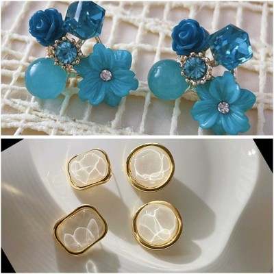 FFSTYLE Delicate design makes them comfortabl style earrings for women & girls Alloy Drops & Danglers