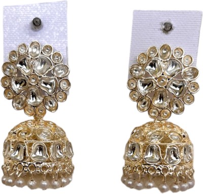 trendingcraze jhumkiiii Beads German Silver Earring Set
