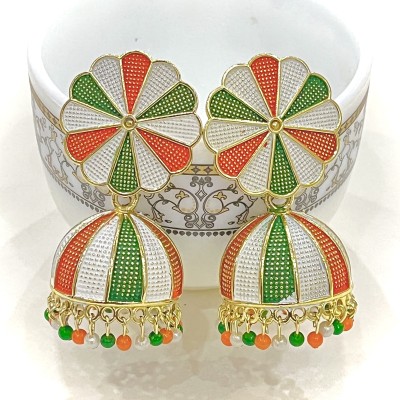 TANLOOMS Independence/Republic Day Celebration Multicolor Earrings For Girls & Women (D2) Alloy Jhumki Earring