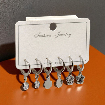CHARMING Anti Tarnish Nickel Free Drop Earrings Set, Crystal butterfly Dangle Charms. Zircon Stainless Steel Earring Set